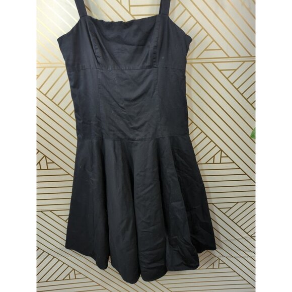 Lauren Ralph Lauren Women's Black Dress  Sleeveless Full Skirt Cotton Size 6 - Picture 3 of 6